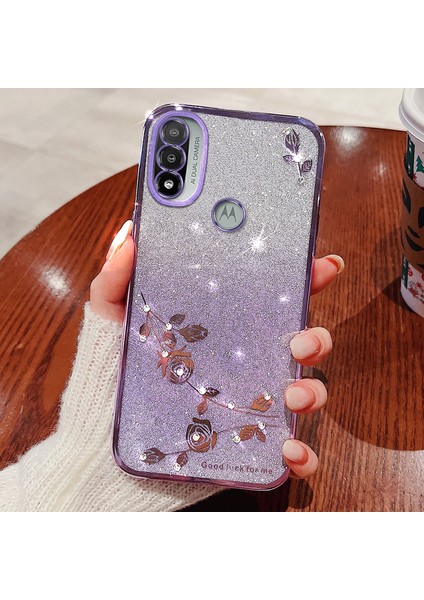 Motorola Moto E20 Tpu Case Glitter Rhinestone Telefon Geri Kapak (Yurt Dışından)