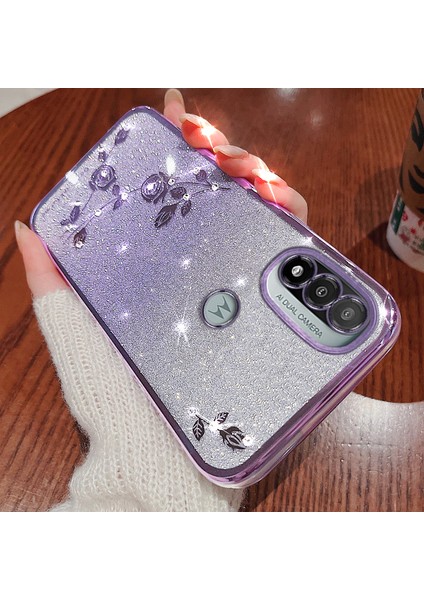 Motorola Moto E20 Tpu Case Glitter Rhinestone Telefon Geri Kapak (Yurt Dışından) fırsatları