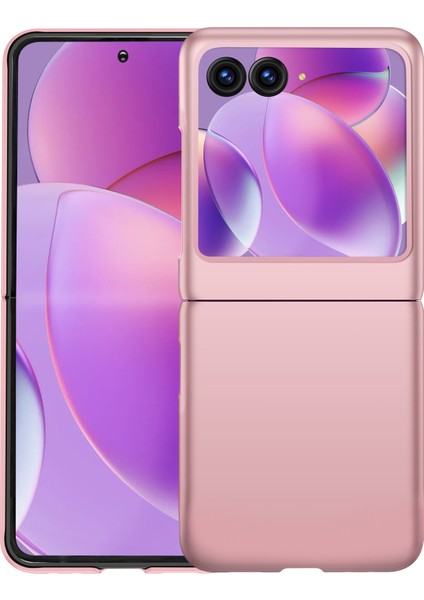Motorola Razr 40 Ultra 5g Düz Renk Sert Pc Telefon Kılıfı Çizgiye Döküm Anti Şok Geçirmez Kapak (Yurt Dışından)