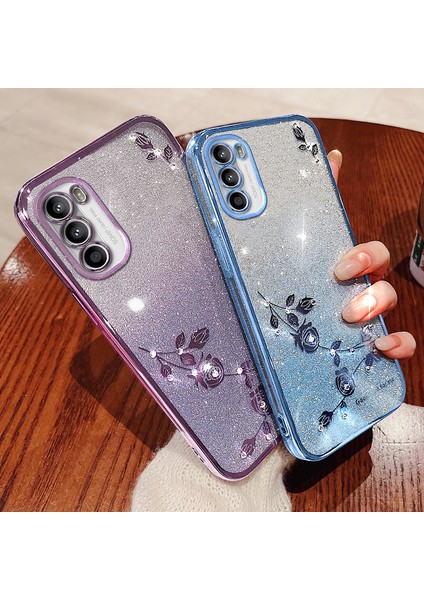Motorola Moto G82 5g / G52 4g / G71S 5g Yumuşak Tpu Rhinestone Telefon Kapağı Kayışlı (Yurt Dışından) modelleri