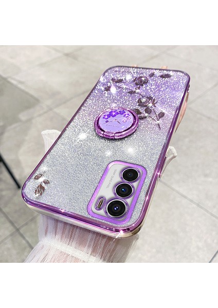 Motorola Moto G42 4g Tpu Kapak Yüzüğü Kickstand Glitter Telefon Geri Kılıf (Yurt Dışından) fırsatları