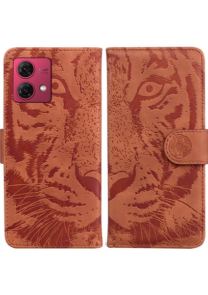 Motorola Moto G84 5g Tiger Pus Deri Kapağı Cüzdanlı (Yurt Dışından)