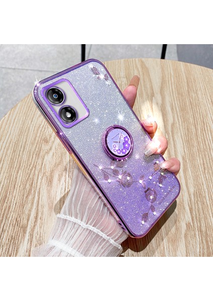 Motorola Moto E13 4g Tpu Kasası Rhınestone Çiçek Dekoru Kickstand Telefon Kapağı (Yurt Dışından) indirimleri