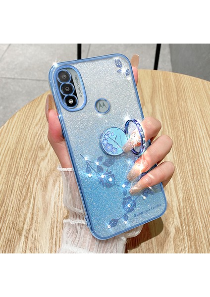 Motorola Moto E20 Tpu Kasa Çiçek Dekor Cep Telefonu Kapağı Kickstand ile (Yurt Dışından) fırsatları