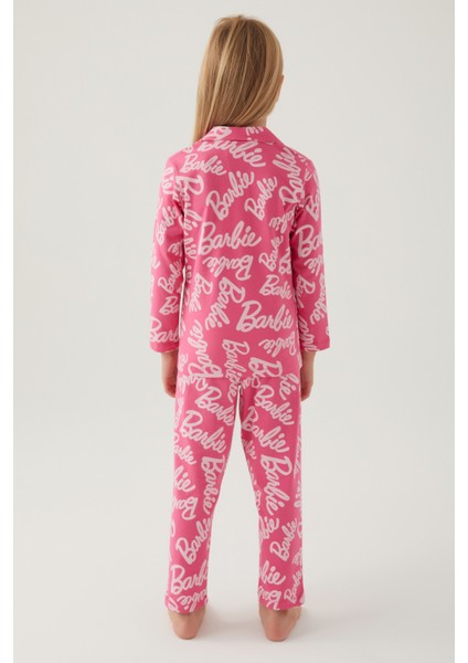 Kız Çocuk Pembe Gömlek Pijama Takımı fırsatları