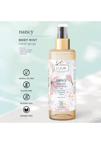 Nancy Vücut Spreyi Etkileyici, Uzun Süre Kalıcı Koku, Nemlendiricili 200 ml modelleri