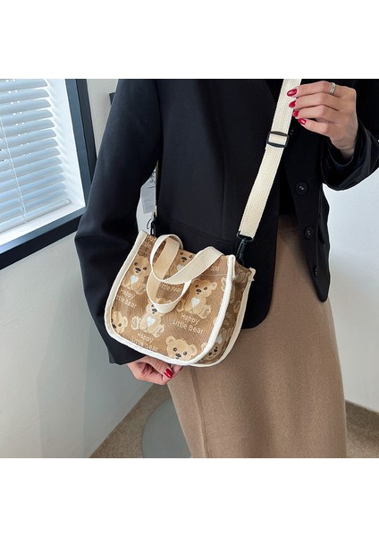 Yj Sevimli Karikatür Kanvas Crossbody Çanta Kadın Omuz Çantası (Yurt Dışından) fiyatları