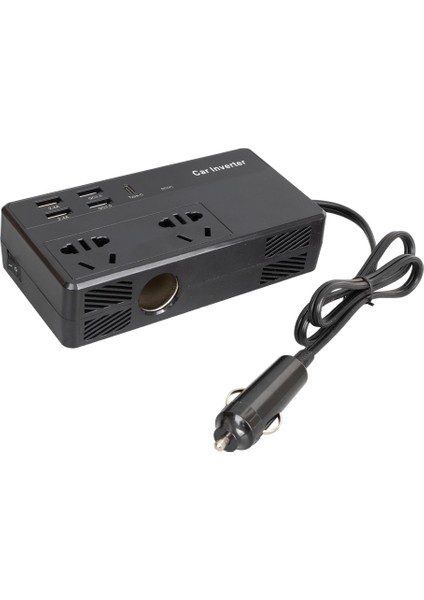 Powermaster CZ02 12V-24V 12-24 Volt 200 Watt 4 USB + Type-C Girişli Araç Power Inverter