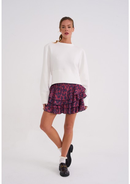 Luna Kadın Vatkalı Sweat Crop modelleri