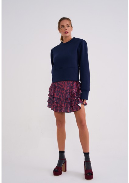 Luna Kadın Vatkalı Sweat Crop modelleri