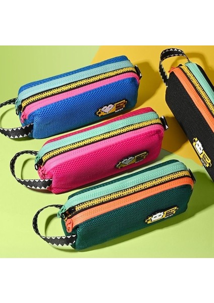 Longrui Yaratıcı Kontrast Renkli Öğrenci Fermuarlı Örgü Çok Katmanlı Sandviç Kalem Kutusu (Yurt Dışından) fiyatları