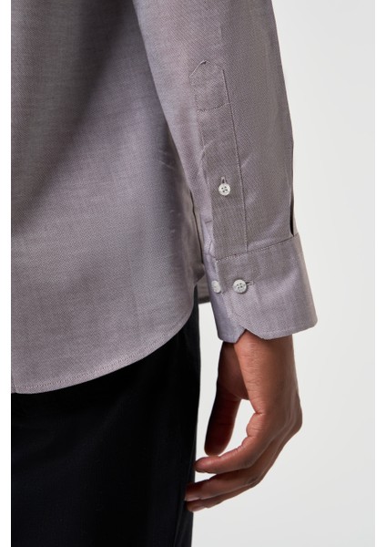 Regular Fit Paşa Yaka Kol İçi Apoletli Kahve Erkek Gömlek GM23Y231146_D11 fırsatları