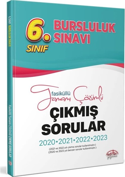 6. Sınıf Bursluluk Sınavı Soru Bankası - Editör Tamamı Çözümlü Çıkmış Sorular