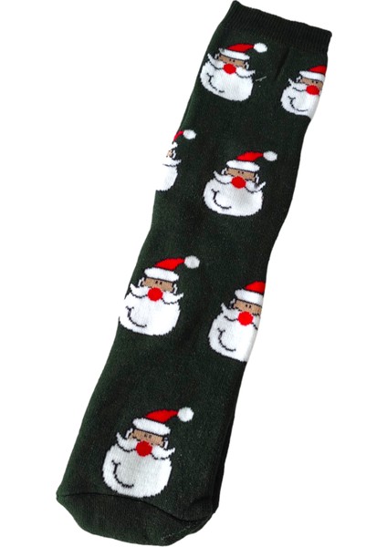 Yılbaşı Temalı Uzun Havlu Çorap Christmas Yeni Yıl