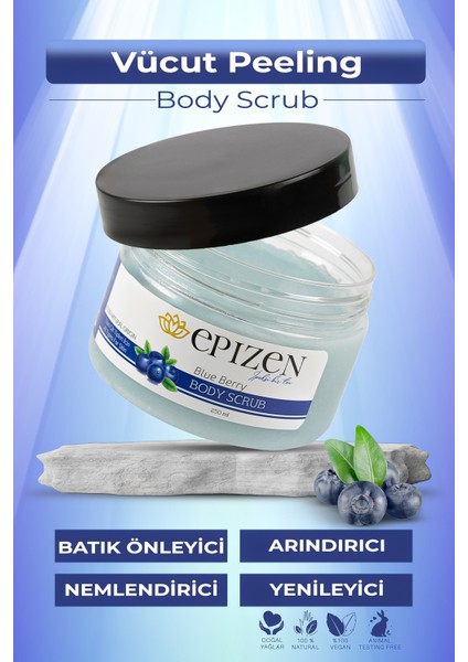 Yaban Mersini Aromalı El ve Vücut Peeling Besleyici Arındırıcı Batık Giderici