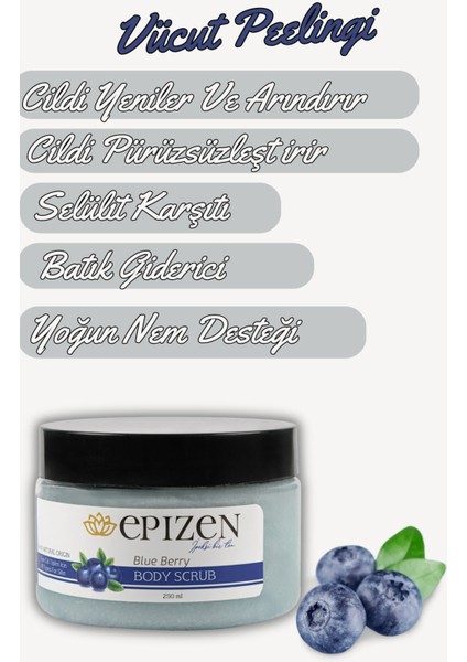 Yaban Mersini Aromalı El ve Vücut Peeling Besleyici Arındırıcı Batık Giderici