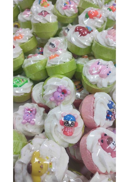 Cupcake Oyuncaklı Banyo Topu Nem Bombası 6 Lı