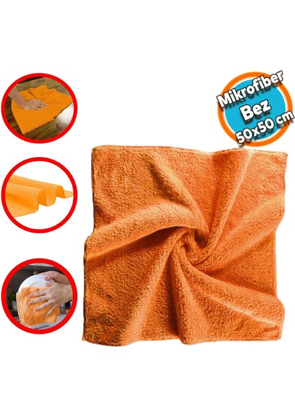 Araba Araç Otomobil Otoiç Dış Ofis Ev Zemin Parke Kurulama Temizleme Mikrofiber Bez 50X50