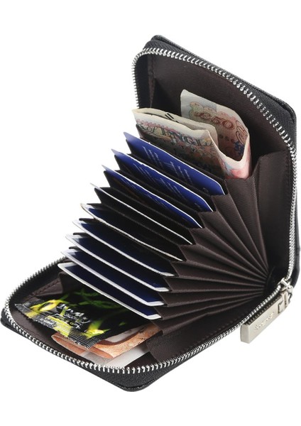 2022 Yeni Moda Fermuarlı Erkek Cüzdan Küçük Kısa Kredi Kartı Tutucusu Erkek Vintage Mini Adam Çanta ile Bozuk Para Cebi (Yurt Dışından)