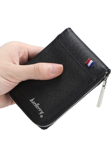 2022 Yeni Moda Fermuarlı Erkek Cüzdan Küçük Kısa Kredi Kartı Tutucusu Erkek Vintage Mini Adam Çanta ile Bozuk Para Cebi (Yurt Dışından) fırsatları