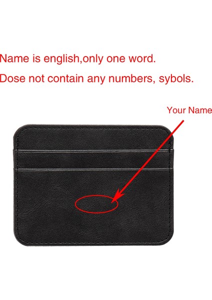 Özelleştirilmiş Mini Kadın Erkek Kart Sahibinin Rfıd Düz Renk Ince Ince Cüzdan Kılıf Kazınmış Adı Çoklu Kart-Bit Paketi Çanta Çanta Kımlık Kartı (Yurt Dışından) modelleri