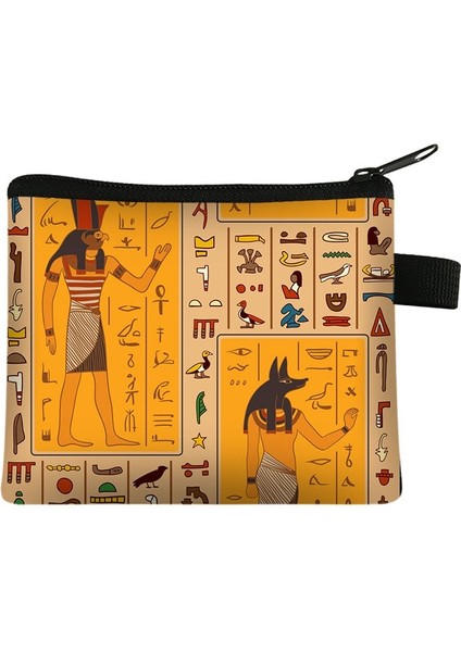 Mısır Sanat Baskı Para Çantası Mısır Firavunu Anubis Cüzdan Kadın Eğlence Çanta Mini Çanta Kımlık Kredi Kartı Para Tutucu Para Çantaları (Yurt Dışından) indirimleri