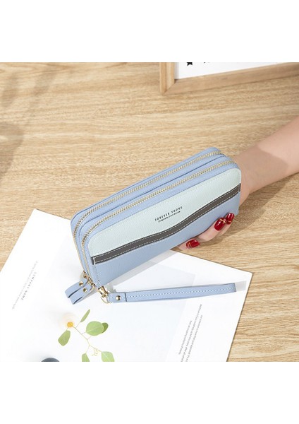 Yeni Bayanlar Uzun Cüzdan Çift Fermuarlı Cep Telefonu Çantası Öğrencileri Li Zhi Wen Cüzdan Toplu Debriyaj Çanta (Yurt Dışından) fiyatları