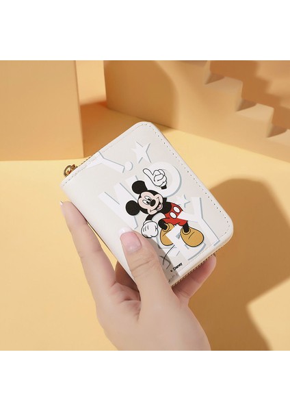 Disney Mickey Moda High-End Kadın Kart Tutucu Yüksek Kaliteli Çoklu Kart Yuvası Kartlıklı Cüzdan Pu Fermuar Lüks Kart Tutucu (Yurt Dışından) modelleri
