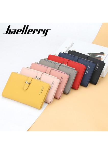 Baellerry Cüzdan Kadın Büyük Kapasiteli Orta Uzunlukta El Çantası Tüm Maç Basit Fermuar Toka Kart Durumda Pu Deri Bozuk Para Cüzdanı (Yurt Dışından) modelleri