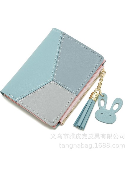 Yeni Bayanlar Kısa Cüzdan Ekleme Taze Cüzdan Püskül Karikatür Kolye Yapış Fermuar Çanta (Yurt Dışından)