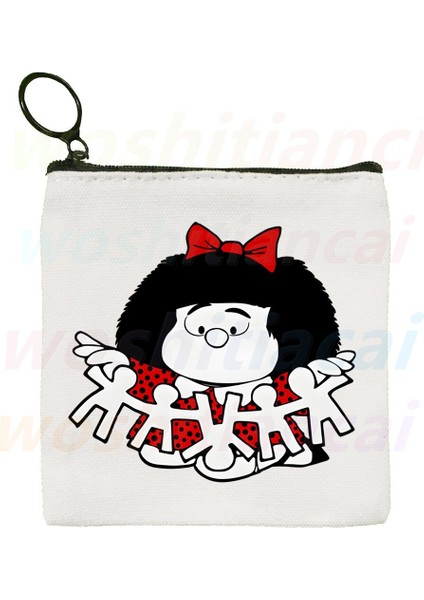 Mafalda Anime Karikatür Komik Kanvas Bozuk Para Cüzdanı Kanvas Çanta Küçük Kare Çanta Anahtar Çanta Saklama Çantası Kart Çantası Karikatür Para Çantası (Yurt Dışından) fiyatları