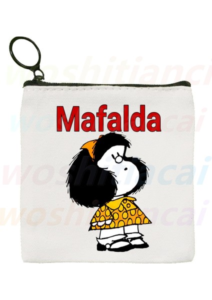 Mafalda Anime Karikatür Komik Kanvas Bozuk Para Cüzdanı Kanvas Çanta Küçük Kare Çanta Anahtar Çanta Saklama Çantası Kart Çantası Karikatür Para Çantası (Yurt Dışından) modelleri