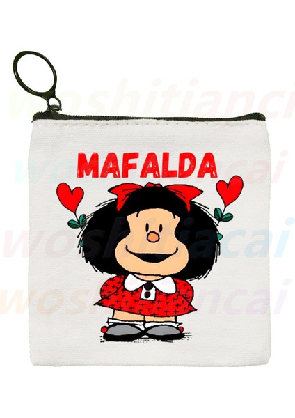 Mafalda Anime Karikatür Komik Kanvas Bozuk Para Cüzdanı Kanvas Çanta Küçük Kare Çanta Anahtar Çanta Saklama Çantası Kart Çantası Karikatür Para Çantası (Yurt Dışından) fırsatları