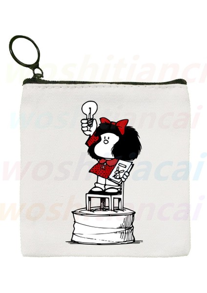 Mafalda Anime Karikatür Komik Kanvas Bozuk Para Cüzdanı Kanvas Çanta Küçük Kare Çanta Anahtar Çanta Saklama Çantası Kart Çantası Karikatür Para Çantası (Yurt Dışından) indirimleri