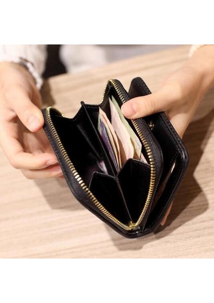 Kadın Kısa Cüzdan Kadın Ekose Çantalar Nubuk Kartlıklı Cüzdan Moda Kadın Küçük Fermuarlı Cüzdan Bozuk Para Cüzdanı (Yurt Dışından) fiyatları