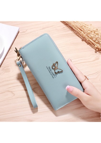 Moda Kelebek Kadın Cüzdan Bilek Kolu Telefon Kılıfı Uzun Bölüm Para Cebi Kılıfı Çanta Kadın Çanta Kart Sahipleri Debriyaj (Yurt Dışından) fiyatları