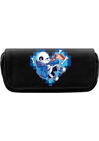 Undertale Sans Oyun Kalem Kutusu Cüzdan Çift Fermuarlı Okul Malzemeleri Kırtasiye Erkek Kız Anime Hediyeler (Yurt Dışından) indirimleri