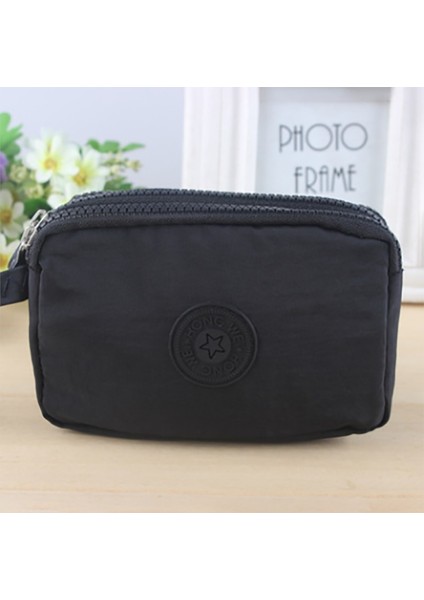 2022 Yeni Bozuk Para Cüzdanı Kadın Küçük Cüzdan Yıkayıcı Kırışık Kumaş Telefon Çanta Üç Fermuarlı Taşınabilir Makyaj Çantası 7 Renk (Yurt Dışından) indirimleri