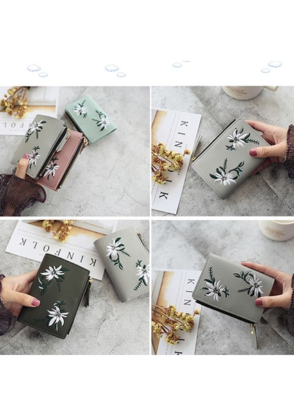 Oımg Baskı Kısa Cüzdan Kadın Fermuar Mini Bozuk Para Cüzdanı Kadın Kart Sahibinin (Yurt Dışından) fırsatları