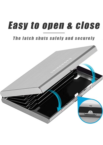 Paslanmaz Çelik Antimanyetik Kart Tutucu Kadın Metal Kredi Kartı Kartvizit Kutusu Organizatör Çanta Erkek Cüzdan Tarjetero Hombre (Yurt Dışından) fırsatları