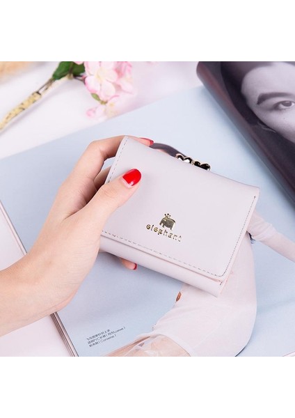 Kadın Kısa Cüzdan Sevimli Hayvan Baskılı Pu Deri Mektup Çile Kart Sahipleri Moda Para Çantası Küçük Değişim Çanta (Yurt Dışından) modelleri