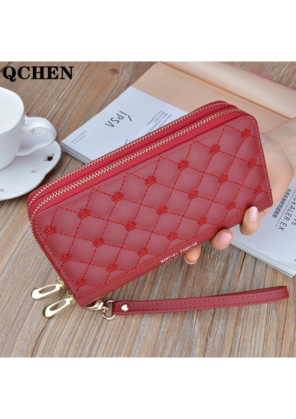 Kadın Cüzdan Uzun Taç Çift Fermuarlı Nakış Ipliği Bayan El Cüzdanı Çoklu Kart Moda Vahşi Cep Telefonu Çantası Cüzdanlar 785 (Yurt Dışından) fiyatları