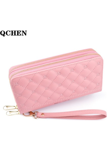 Kadın Cüzdan Uzun Taç Çift Fermuarlı Nakış Ipliği Bayan El Cüzdanı Çoklu Kart Moda Vahşi Cep Telefonu Çantası Cüzdanlar 785 (Yurt Dışından) modelleri