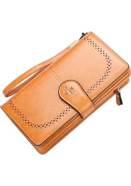 Moda Kadın Cüzdan Kore Çok Fonksiyonlu Çanta Tutucu Üç Katlı El Çantası Çanta Telefon Para Çantası Kadın Uzun Cüzdan (Yurt Dışından)