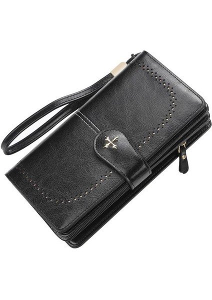 Moda Kadın Cüzdan Kore Çok Fonksiyonlu Çanta Tutucu Üç Katlı El Çantası Çanta Telefon Para Çantası Kadın Uzun Cüzdan (Yurt Dışından) modelleri