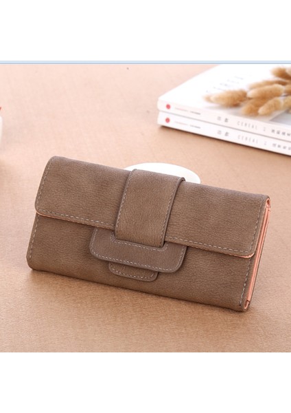 Yfashion Kadın Basit Uzun Cüzdan Retro Lychee Desen Düz Renk Bozuk Para Cüzdanı Bifold Pu Deri Cüzdan (Yurt Dışından) indirimleri