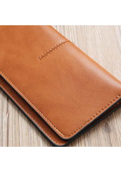 2021 Yeni Basit Kadın Uzun Çanta Pu Deri Kart Tutucu Iki Kat Debriyaj Para Çantası Bayan Kız Rahat Cüzdan Moda Marka Cüzdan (Yurt Dışından)