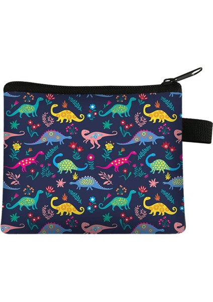 Sevimli Hayvan Dinozor Bozuk Para Cüzdanı Kısa Kabuk Cüzdan Kadın Anahtar Kart Çantası Çocuklar Karikatür Dinozor Küçük Değişim Çantalar (Yurt Dışından)