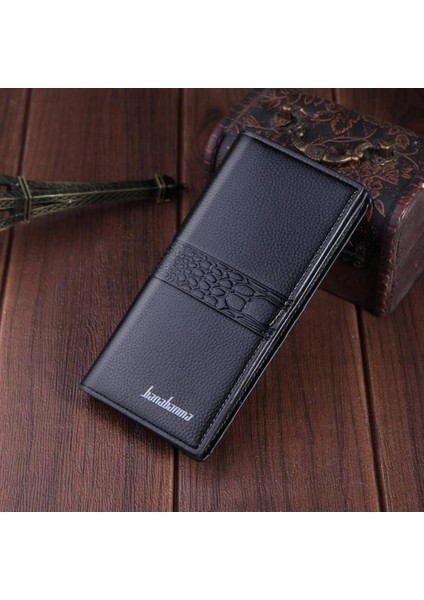 Erkek Uzun Cüzdan Günlük Çok Fonksiyonlu Debriyaj Kartı Paket Tutacağı (Yurt Dışından)