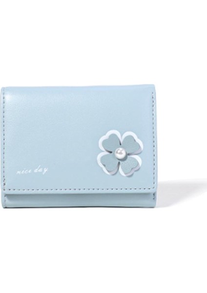 2021 Yeni Moda Kadın Cüzdan Kısa Kakma Inci Kısa Sevimli Küçük Cüzdan Bayan Kart Tutucu Kız Kimlik Çantası Kart Tutucu Bozuk Para Cüzdanı (Yurt Dışından)